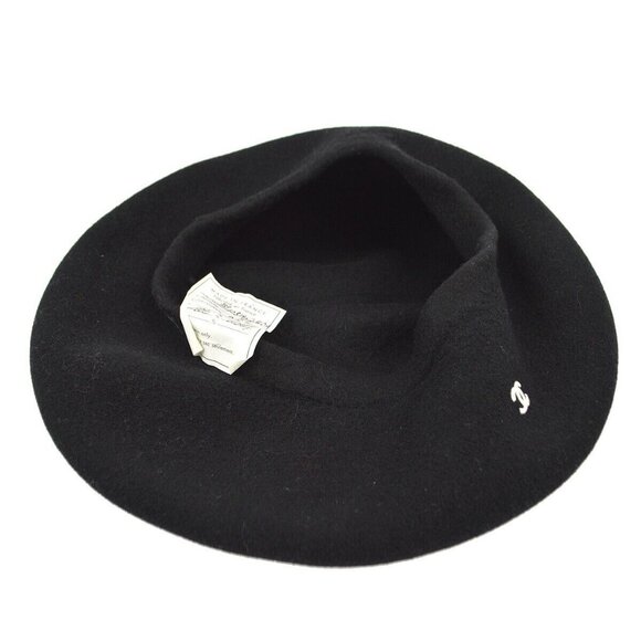 Chanel Black Hat Beret Small Good - Picture 12 of 15